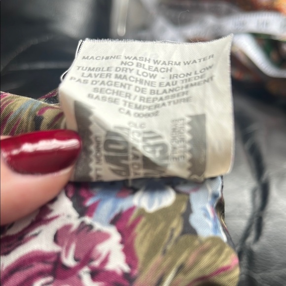 80s Koret Purple Blue And Green Button Down Blouse - Picture 8 of 8